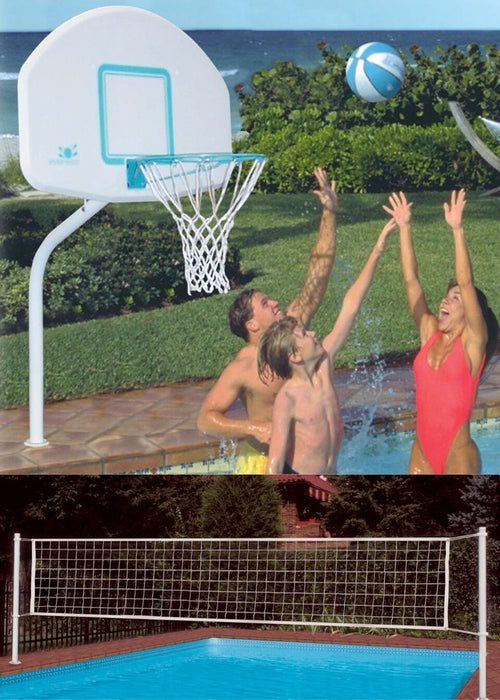 Dunn Rite Deck Combo Stainless Basketball and Volleyball Combo
