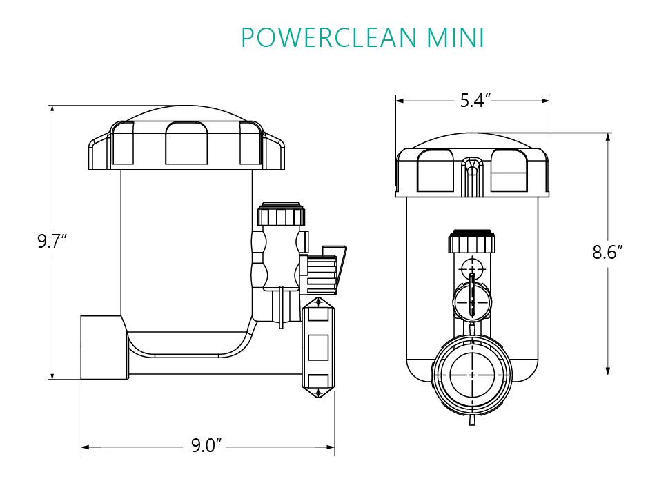 CMP - PowerClean Tab Mini In-Line Chlorinator - Aboveground Pools -  25280-200-000