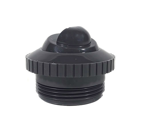 Black garden sprinkler head on a white background