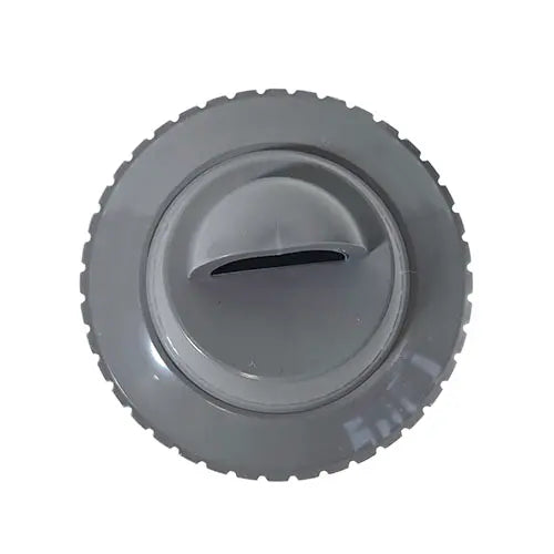 Gray wheel with a central cutout on a white background