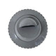 Gray wheel with a central cutout on a white background
