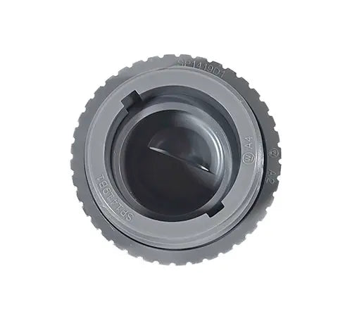 Gray mechanical component on a white background