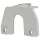 White plastic bracket on a white background