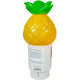 Pineapple-shaped container with a green lid on a white background