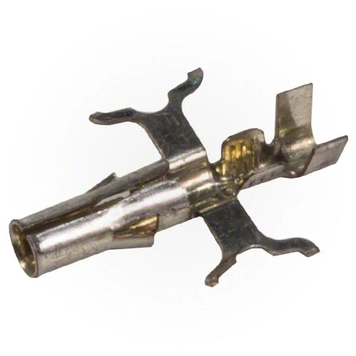 Metallic tool or component on a white background