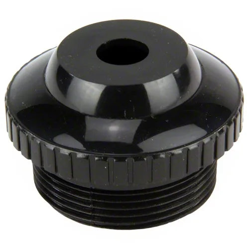 Black mechanical component on a white background
