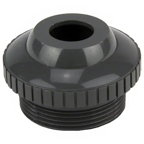 Black plastic fitting on a white background