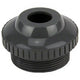 Black plastic fitting on a white background