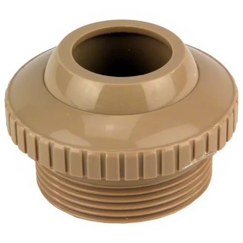 Beige plastic fitting on a white background