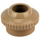 Beige plastic fitting on a white background