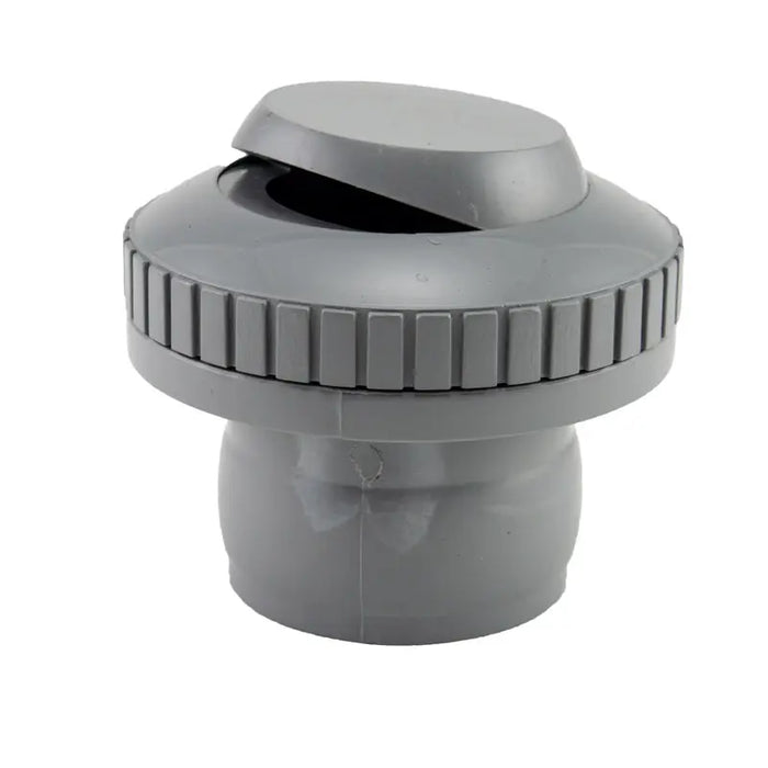 Gray plastic valve on a white background