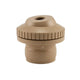 Beige plastic fitting on a white background