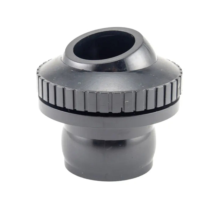 Metallic lens mount on a white background