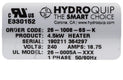 HydroQuip Heater 26-1008-6S-K