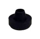 Black rubber bushing on a white background