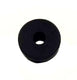 Black rubber washer on a white background