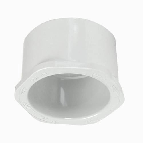 White plastic fitting on a white background
