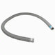 Gray flexible hose on a white background