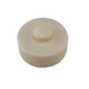White plastic cap on a white background