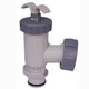 Gray and white valve on a white background