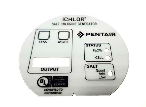 Pentair iChlor Face Label 523104