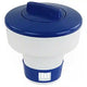White and blue container with a lid on a white background