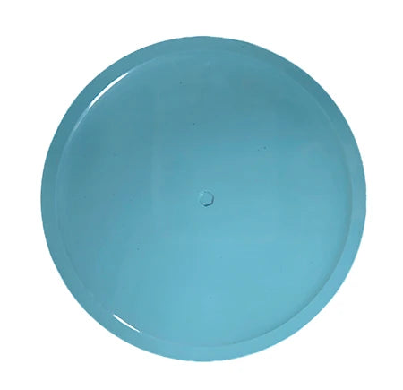 Blue ceramic plate on a white background