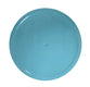 Blue ceramic plate on a white background