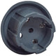 Gray plastic wheel on a white background