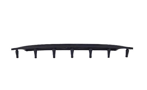 Black car bumper on a white background