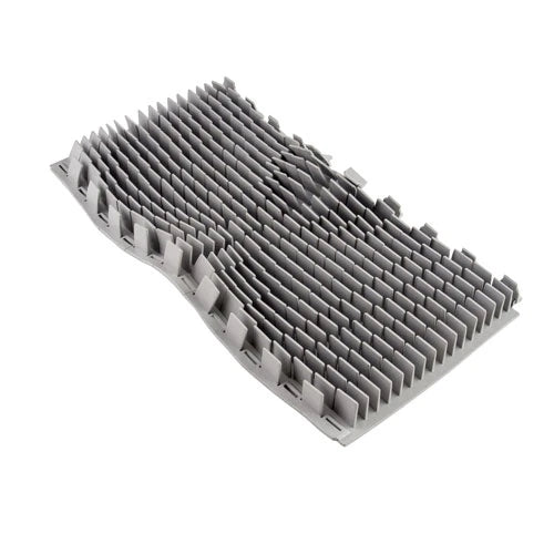 Gray heat sink on a white background
