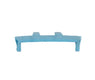 Blue plastic component on a white background