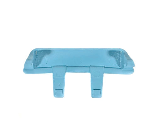 Blue plastic tray on a white background