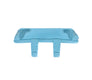 Blue plastic tray on a white background