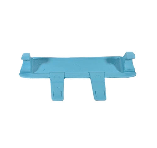 Blue plastic bracket on a white background