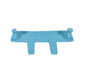 Blue plastic bracket on a white background