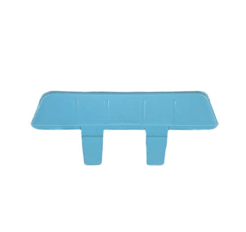 Blue plastic tray on a white background