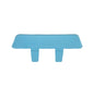 Blue plastic tray on a white background
