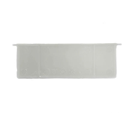 Rectangular white object on a white background