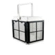 Black and white lantern with a handle on a white background