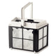 Cleaning caddy with compartments on a white background
