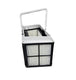 Filter cartridge in a holder on a white background