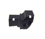 Black plastic component on a white background