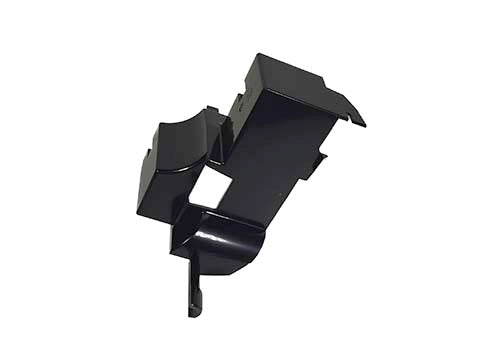 Black metal bracket on a white background