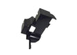 Black metal bracket on a white background