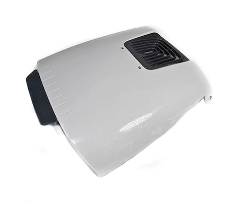 White and black air vent on a white background