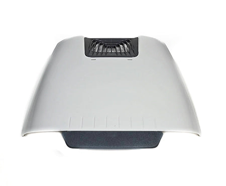 White and gray roof vent on a white background