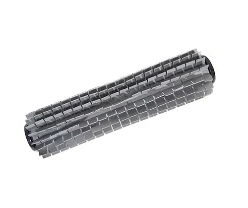Gray bristle brush roller on a white background