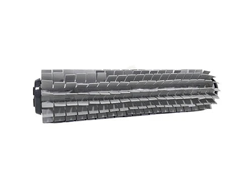 Gray bristle brush roller on a white background