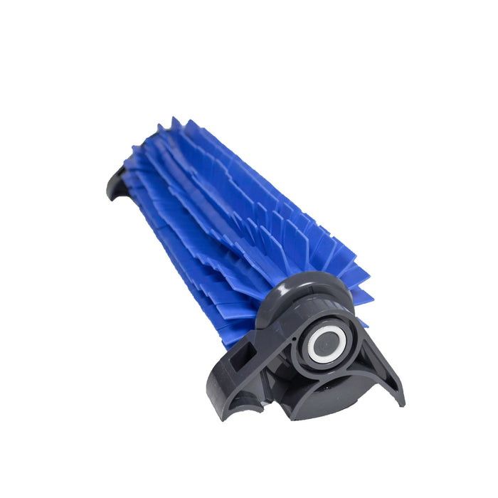 Blue and black brush component on a white background